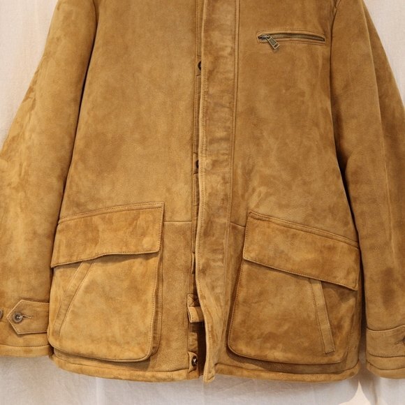 Polo Ralph Lauren NWT Shearling Lined Leather Car Coat Brown XXL - Picture 9 of 16